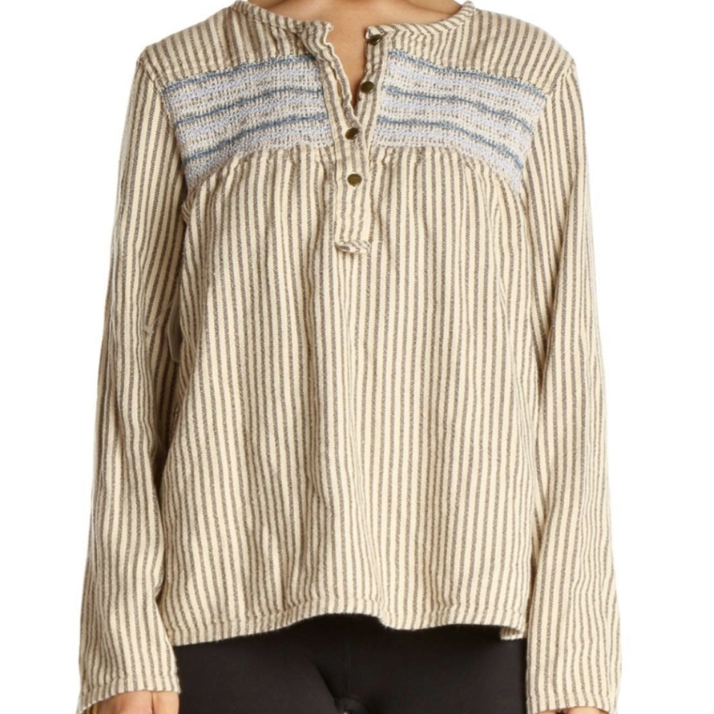 Current/Elliot soft embroidered cotton smock